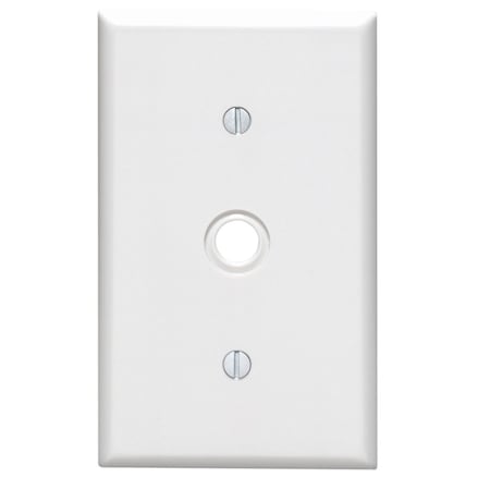 Leviton Leviton White 1 gang Plastic Cable/Telco Wall Plate 1 pk 001-88018-000